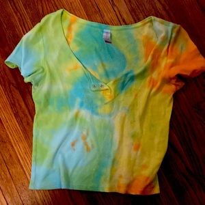 Nobo tie dye crop top lg